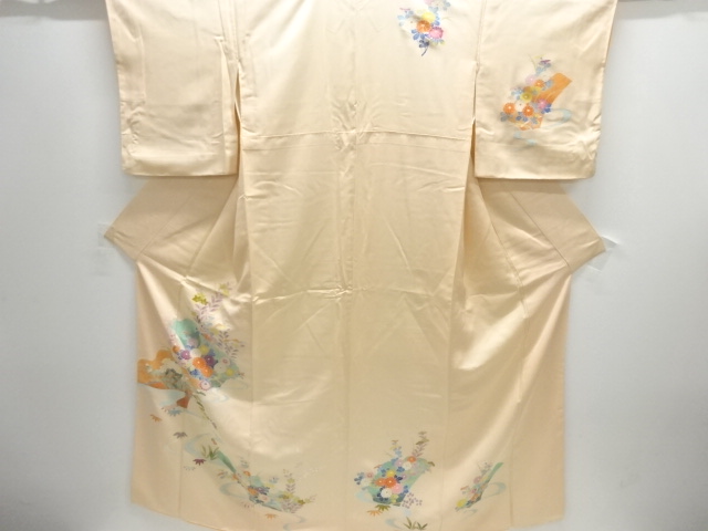 JAPANESE KIMONO / HOMONGI / AUTUMN FLOWERS